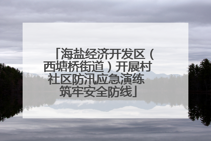 海盐经济开发区（西塘桥街道）开展村社区防汛应急演练 筑牢安全防线