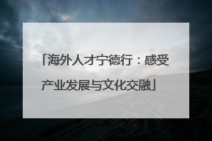 海外人才宁德行：感受产业发展与文化交融