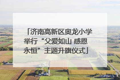 济南高新区奥龙小学举行“父爱如山 感恩永恒”主题升旗仪式