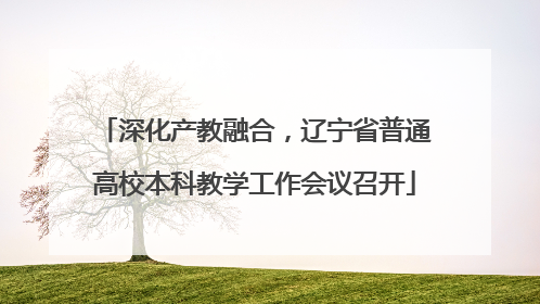 深化产教融合，辽宁省普通高校本科教学工作会议召开