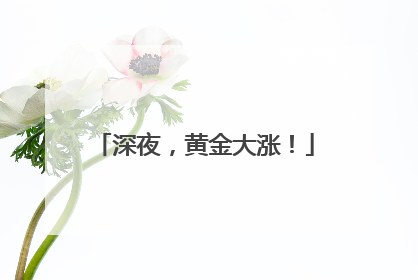 深夜，黄金大涨！