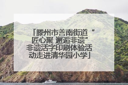 滕州市善南街道“匠心聚 邂逅非遗”非遗活字印刷体验活动走进清华园小学