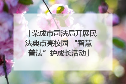 荣成市司法局开展民法典点亮校园 “智慧普法”护成长活动