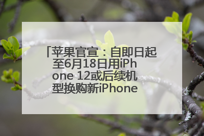 苹果官宣：自即日起至6月18日用iPhone 12或后续机型换购新iPhone，可享额外折抵优惠