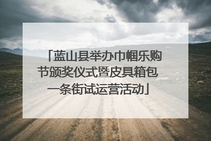 蓝山县举办巾帼乐购节颁奖仪式暨皮具箱包一条街试运营活动
