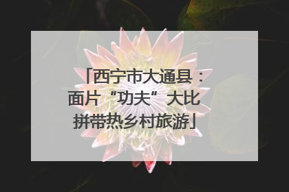 西宁市大通县：面片“功夫”大比拼带热乡村旅游