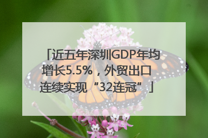 近五年深圳GDP年均增长5.5%，外贸出口连续实现“32连冠”
