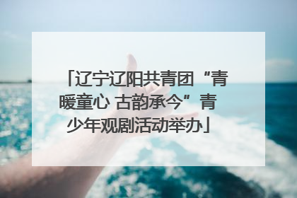 辽宁辽阳共青团“青暖童心 古韵承今”青少年观剧活动举办