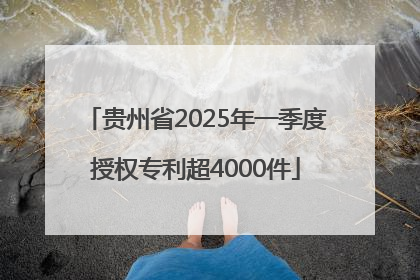 贵州省2025年一季度授权专利超4000件