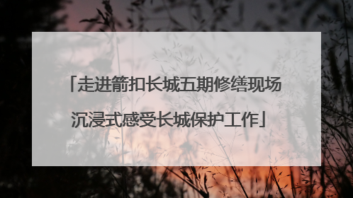 走进箭扣长城五期修缮现场 沉浸式感受长城保护工作