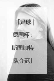 足球｜德国杯：斯图加特队夺冠