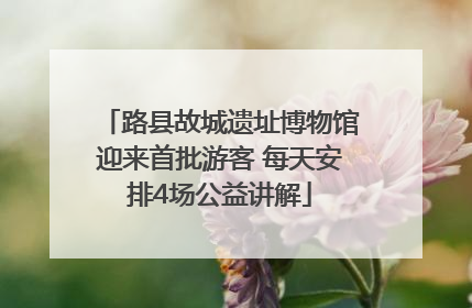 路县故城遗址博物馆迎来首批游客 每天安排4场公益讲解