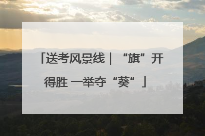 送考风景线｜“旗”开得胜 一举夺“葵”