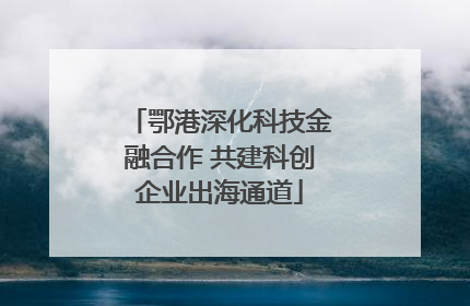 鄂港深化科技金融合作 共建科创企业出海通道
