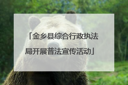 金乡县综合行政执法局开展普法宣传活动