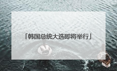 韩国总统大选即将举行
