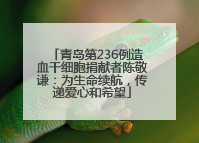 青岛第236例造血干细胞捐献者陈敬谦：为生命续航，传递爱心和希望