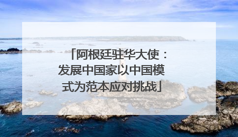 阿根廷驻华大使：发展中国家以中国模式为范本应对挑战