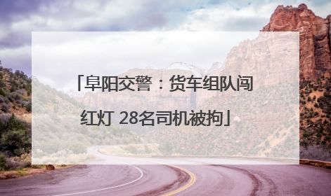 阜阳交警：货车组队闯红灯 28名司机被拘