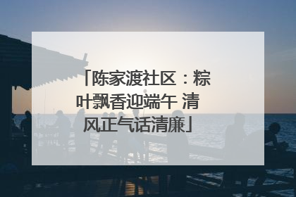 陈家渡社区：粽叶飘香迎端午 清风正气话清廉