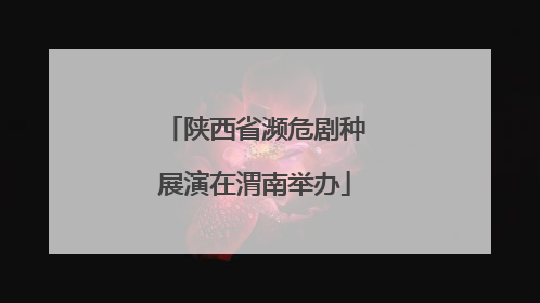 陕西省濒危剧种展演在渭南举办