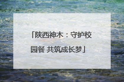 陕西神木：守护校园餐 共筑成长梦