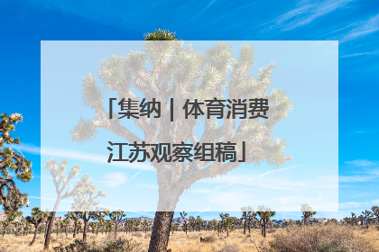 集纳｜体育消费江苏观察组稿