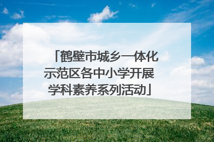 鹤壁市城乡一体化示范区各中小学开展学科素养系列活动