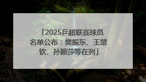 2025乒超联赛球员名单公布：樊振东、王楚钦、孙颖莎等在列