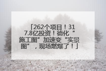 262个项目！317.8亿投资！德化“施工图”加速变“实景图”，现场燃爆了！