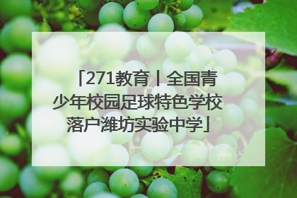 271教育丨全国青少年校园足球特色学校落户潍坊实验中学