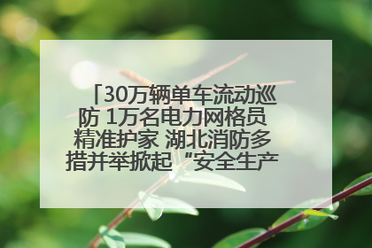 30万辆单车流动巡防 1万名电力网格员精准护家 湖北消防多措并举掀起“安全生产月”宣传热潮
