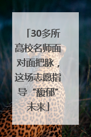 30多所高校名师面对面把脉，这场志愿指导“馥郁”未来