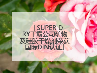 SUPER DRY干霸公司矿物及硅胶干燥剂荣获国际DIN认证